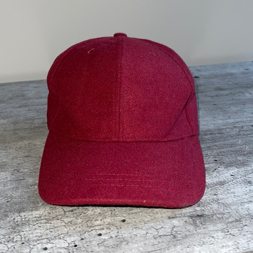 Red Felt Baseball Cap